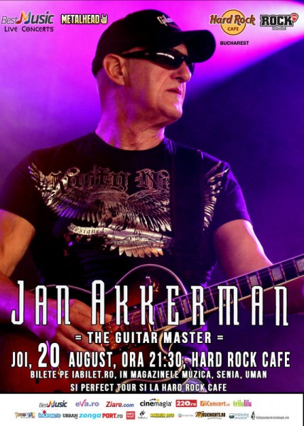 Afiș concert Jan Akkerman la Hard Rock Cafe