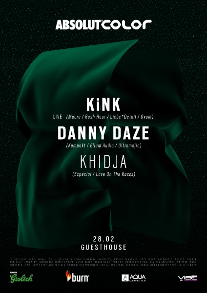 Afiș concert KiNK, Danny Daze și Khidja