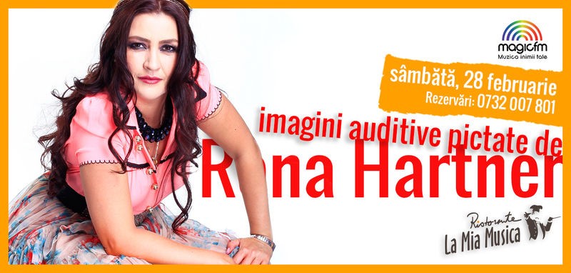 Afiș concert Rona Hartner la Mia Musica