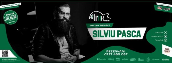 Afiş concert Silviu Paşca în True Club