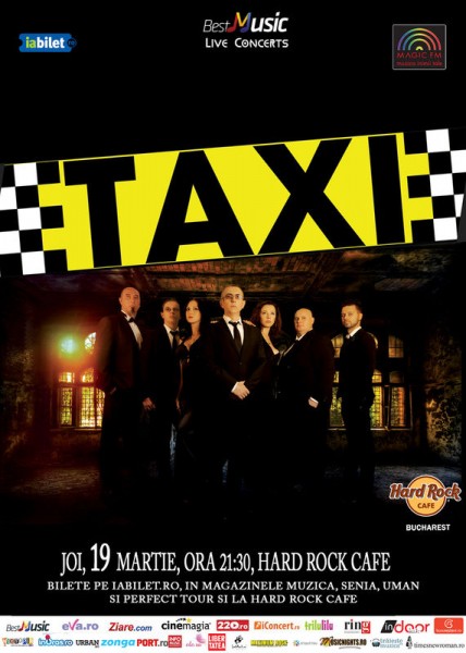 Afiș Concert Taxi la Hard Rock Cafe 19 martie 2015