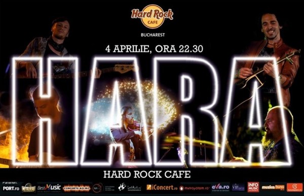 Afiș concert Hara la Hard Rock Cafe