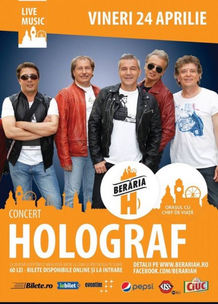 Afiș concert Holograf la Berăria H pe 24 aprilie 2015