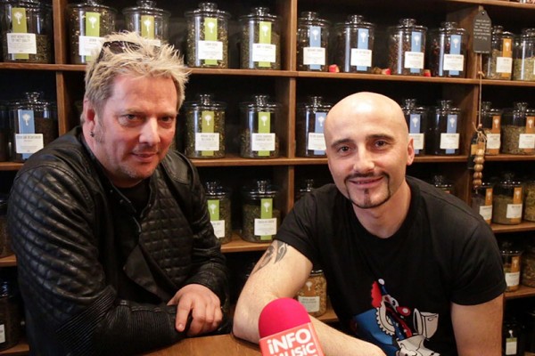 Călin Goia și Vali Ionescu cu prilejul interviului VOLTAJ pentru InfoMusic - martie 2015