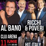 Afiş concert Albano şi Richi e Poveri la Cluj şi Timişoara pe 11 şi 12 iunie 2015