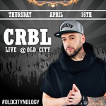 Afiş concert CRBL în Old City pe 16 aprilie 2015