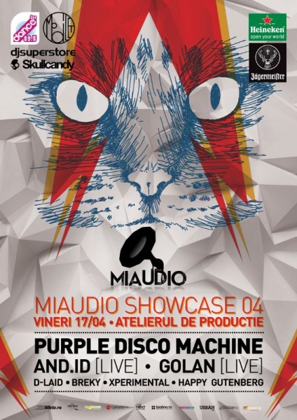 Afiş concert Miaudio Showcase 04 în Atelierul de Producţie 2015