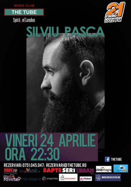 Afiș concert Silviu Pașca în The Tube 24 aprilie 2015