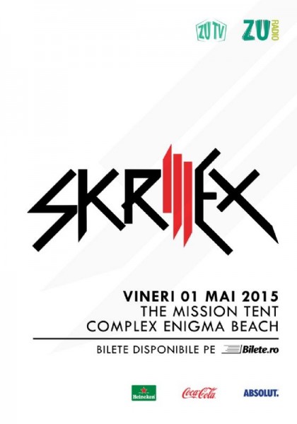Afiş concert Skrillex la Mamaia 1 mai 2015