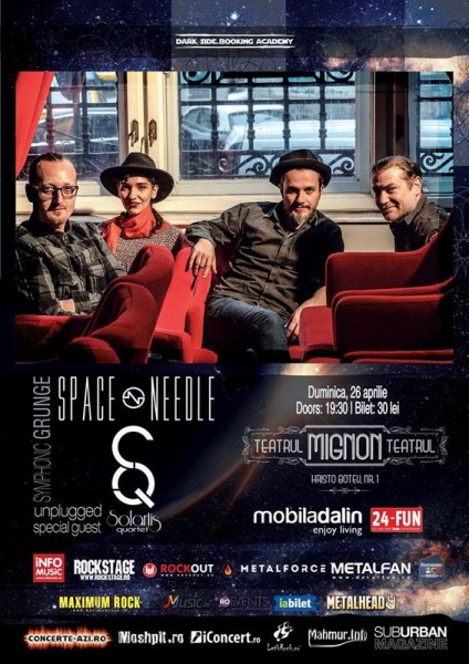 Afiş concert Space Needle la Teatrul Mignon pe 26 aprilie 2015