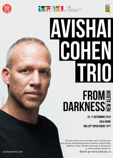 Afiș concert Avishai Cohen Trio la Sala Radio 2015