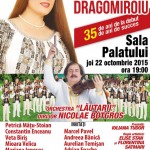 Afiș concert Maria Dragomiroiu la Sala Palatului pe 22 octombrie 2015