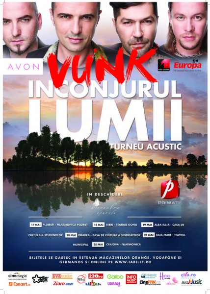 Afiș turneu Vunk - Înconjurul Lumii mai 2015
