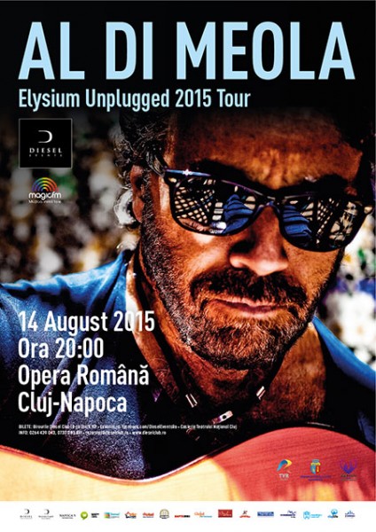 Afiș Al Di Meola concert la Cluj Napoca 14 august 2015