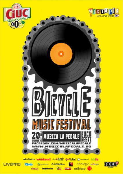 Afiș Bicycle Music Festival București 2015