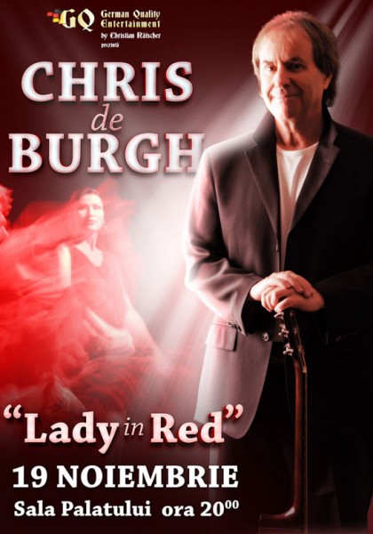 Afiș Chris De Burgh concert Sala Palatului 19 noiembrie 2015