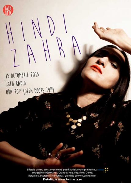 Afiș Hindi Zahra concert în România 2015