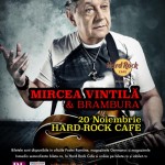 Afiș concert Mircea Vintila și Brambura la Hard Rock Cafe pe 22 noiembrie 2015