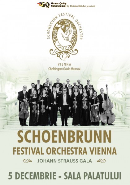 Afiş Schoenbrunn Festival Vienna Orchestra concert Sala Palatului 2015
