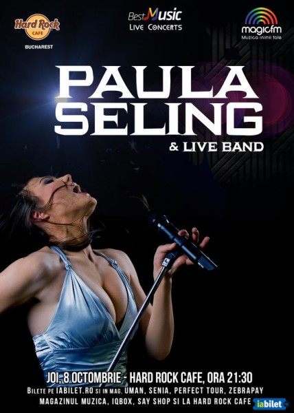 Afiș Paula Seling Concert la Hard Rock Cafe 2015