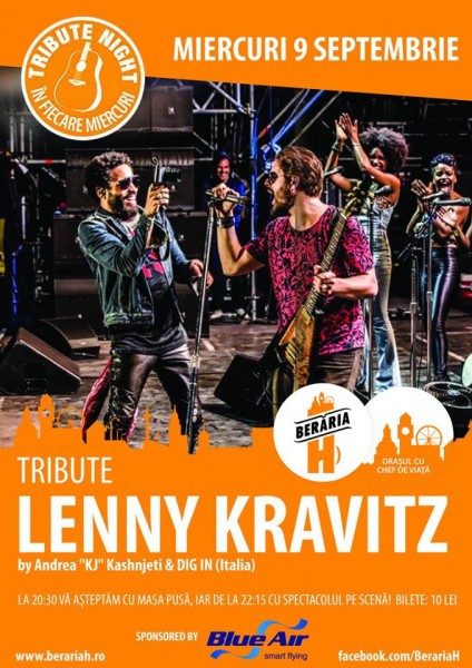 Afiș Lenny Kravitz Tribute Berăria H 2015