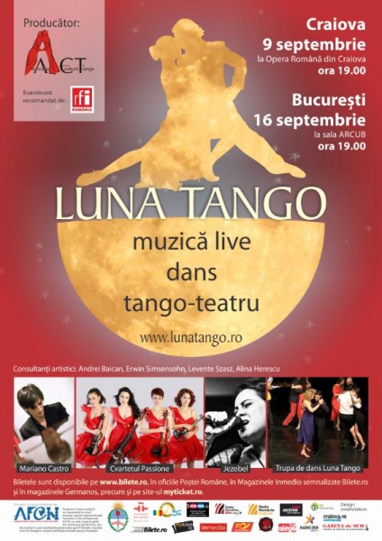 Afiș Luna Tango Spectacol România 2015