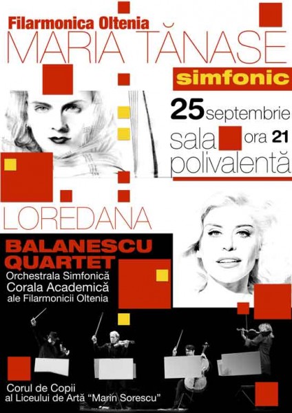 Afiș Spectacol Maria Tanase Simfonic Sala Polivalenta Craiova 2015