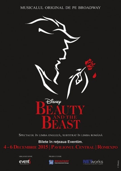 Afiș Musical Disney Beauty and The Beast 2015