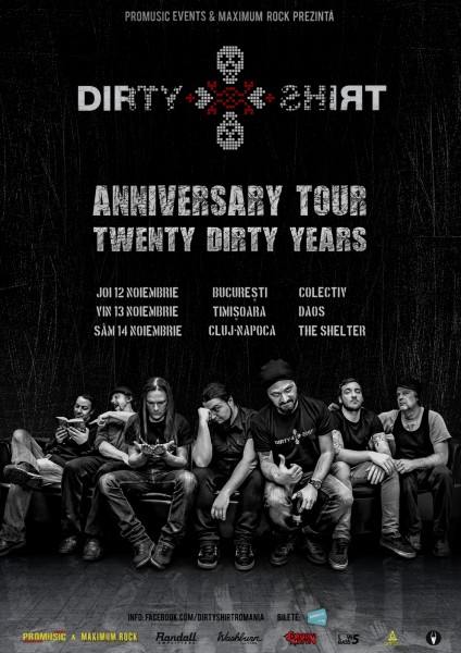 Afiș Dirty Shirt concert Colectiv 2015