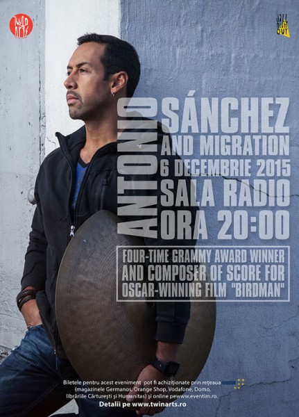 Afiș Antonio Sanchez Concert Sala Radio 2015