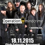 Afiș Operation Mindcrime în Colectiv 2015