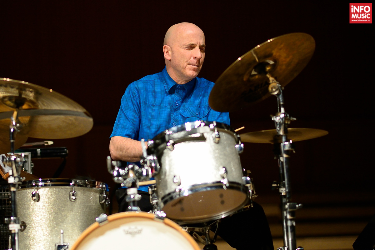 Joey Baron în concert John Abercrombie Quartet la Sala Radio pe 17 octombrie 2015