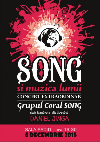 Afiș Grupul Coral Song Concert Sala Radio 2015