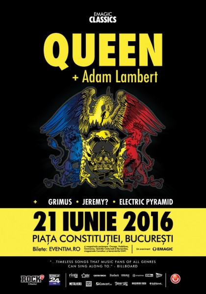 Poster eveniment QUEEN + Adam Lambert