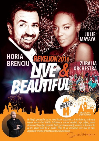 Afiș Revelion 2016 cu Horia Brenciu la Berăria H