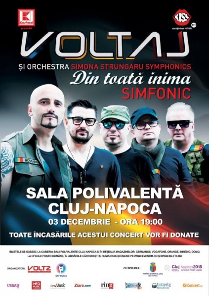 Afiş Voltaj Concert Simfonic Cluj Napoca 2015