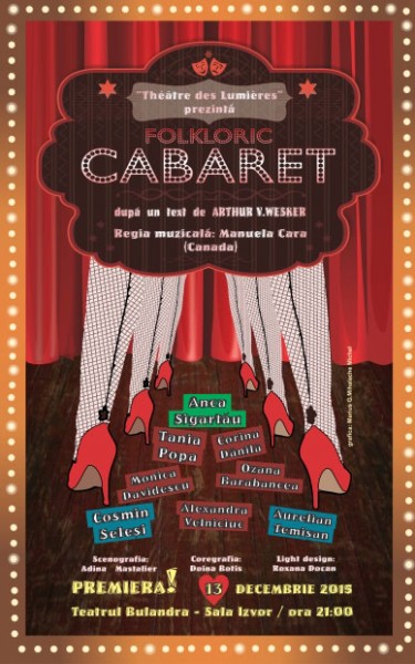 Afiș Folkloric Cabaret Spectacol Teatrul Bulandra 2015