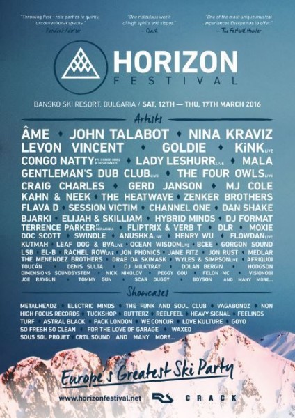 Afiş Horizon Festival Bulgaria 2016