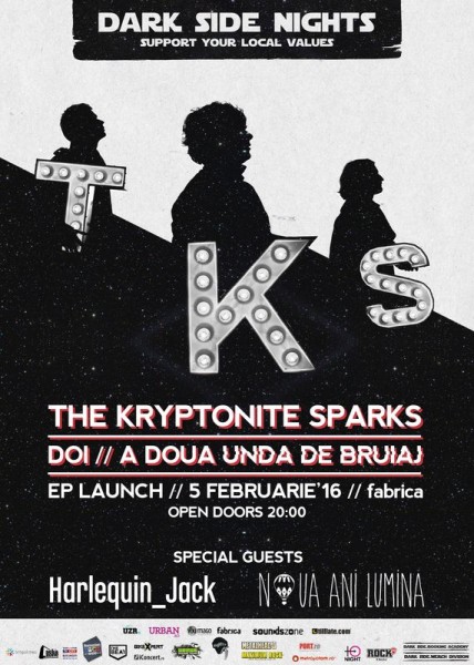 Afiș The Kryptonite Sparks concert Fabrica 2016