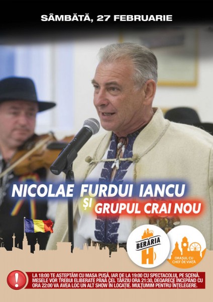 Afiş Nicolae Furdui Iancu Concert Berăria H 2016