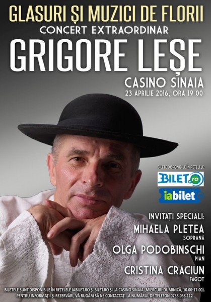 Poster eveniment Grigore Leșe