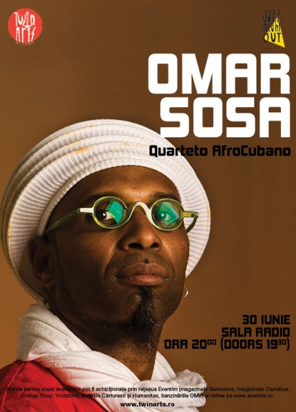 Poster eveniment Omar Sosa Quarteto Afro Cubano
