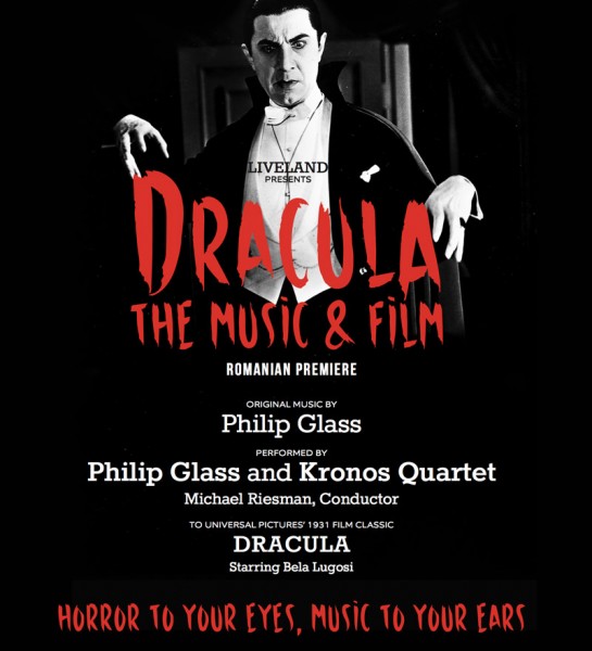 Poster eveniment Philip Glass și Kronos Quartet: Dracula - Muzica și Filmul
