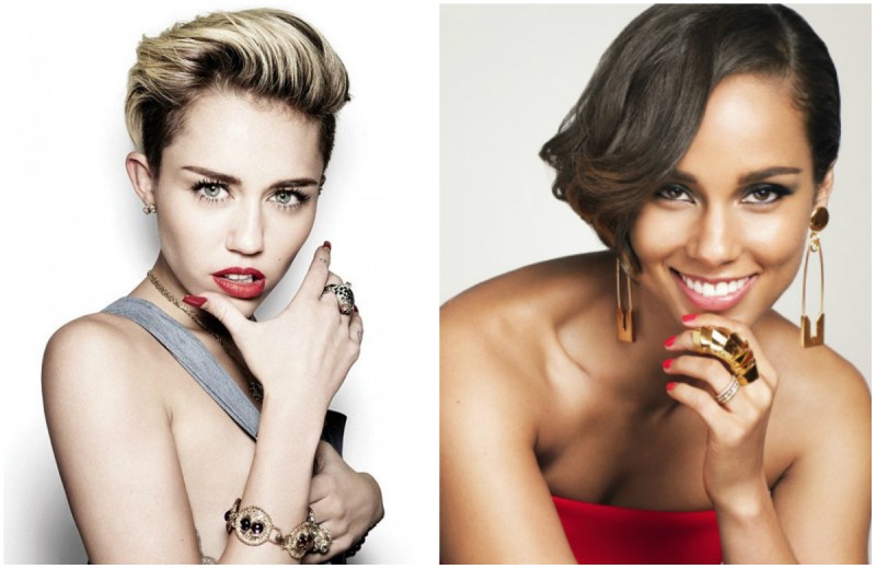 Miley Cyrus and Alicia Keys