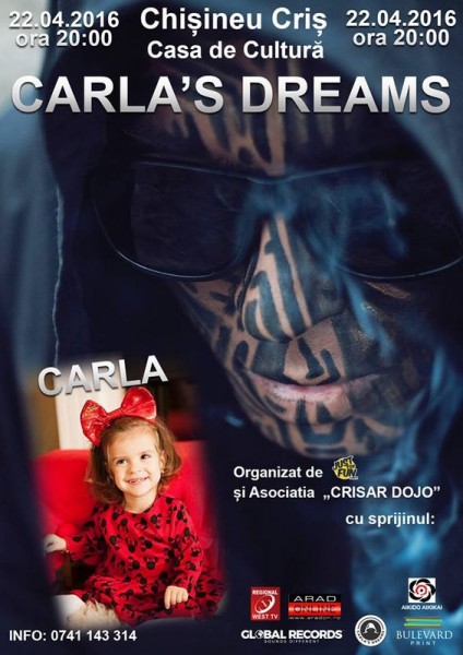 Afiș Carla's Dreams Concert Chișineu Criș 2016