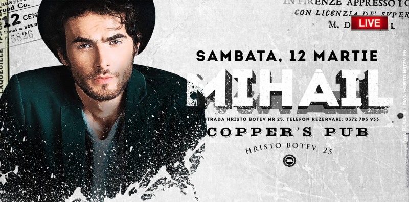 Afis Mihail Concert Copper's Pub 2016