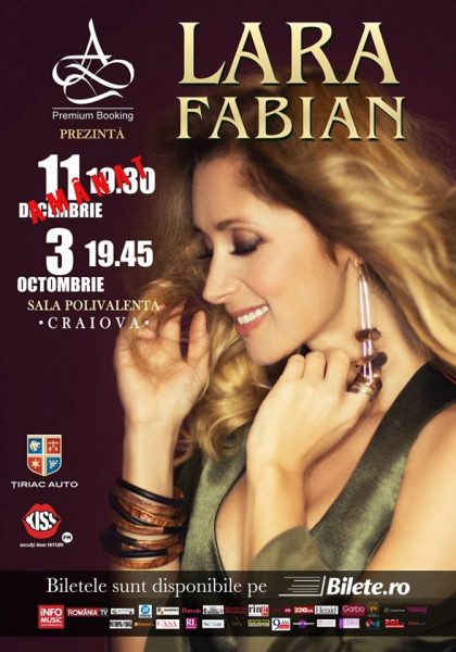 Poster eveniment AMÂNAT - Lara Fabian