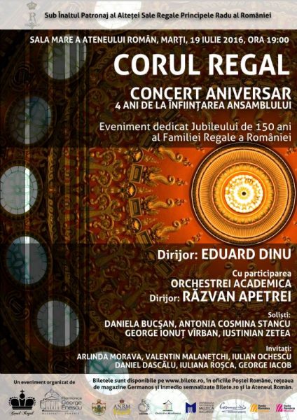 Poster eveniment Corul Regal - Concert Aniversar