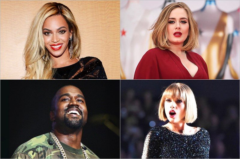 Beyonce / Adele / Kanye West / Taylor Swift