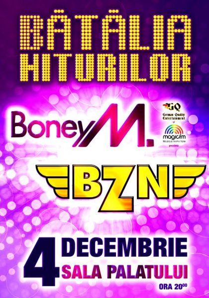 Poster eveniment Bătălia Hiturilor: BZN și Boney M